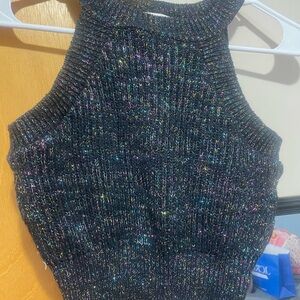 Black sparkle cami top